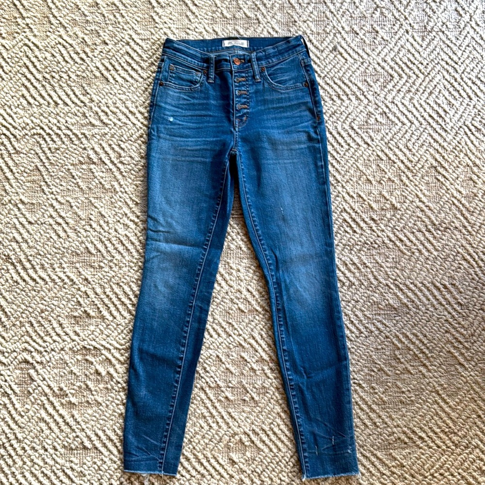 Madewell 9 inch high riser, skinny skinny jeans, size 25